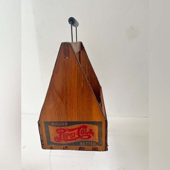 Vintage Paint Wood 1940’s Bigger Better Pepsi 6 bottle The New Consumer Case - Picture 7 of 10